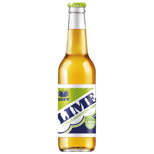 Koff Lime Lager olut 4,4 % lasipullo 0,33 L｜Koff 莱姆拉格饮料 4.4% 玻璃瓶 0,33 L