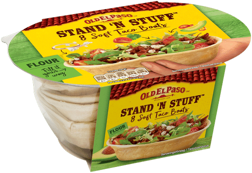 Old El Paso 193克 Stand'n'Stuff 软塔可船｜Old El Paso 193g Stand'n'Stuff Soft Taco Boats