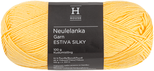 House 竹粘胶棉混纺纱线 Estiva Silky 100克 浅黄 215