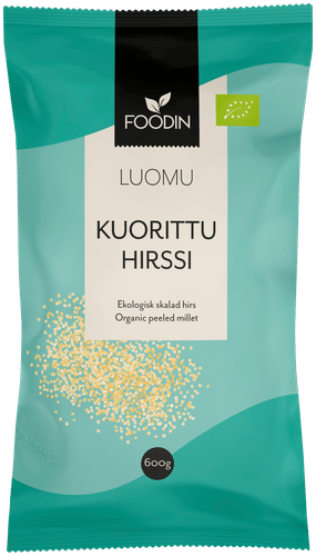 Foodin Kuorittu hirssi, luomu, 600g｜Foodin 去皮小米，有机 600g