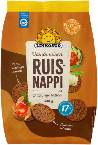 Linkosuo Väinämöisen Ruisnappi 300 g｜Linkosuo 韦伊内默伊宁黑麦脆饼 300 g