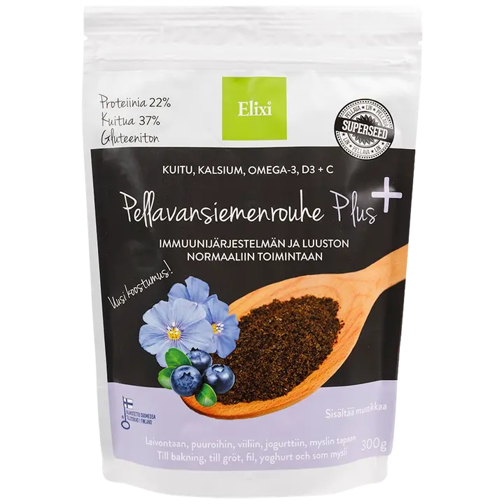 Elixi Pellavansiemenrouhe Plus+ 300 g