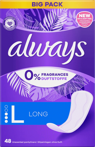 Always 长款无香护垫48片