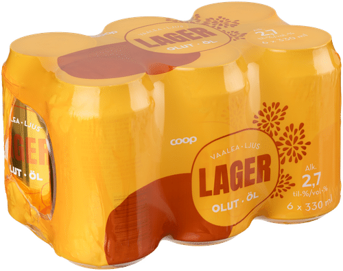 Coop Lager olut 2,7% 6x0,33l tlk