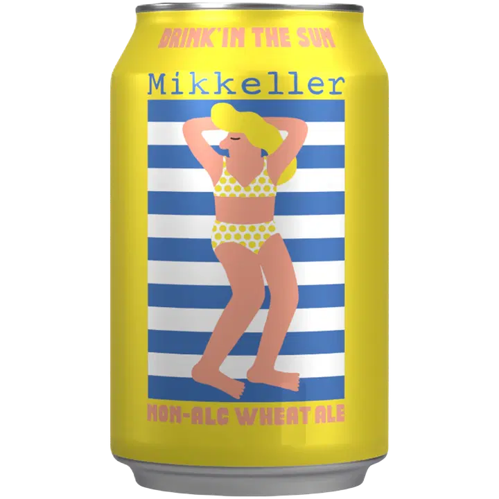 Mikkeller Drink'In the Sun Non-alc Wheat Ale 0,3% 0,33l alkoholiton oluttölkki｜Mikkeller Drink'In the Sun 0度小麦饮料 0.3% 0.33l 0度饮料罐