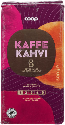 Coop kahvi vaalea paahto suodatinjauhatus 500 g｜Coop 咖啡轻度烘焙过滤研磨 500 g