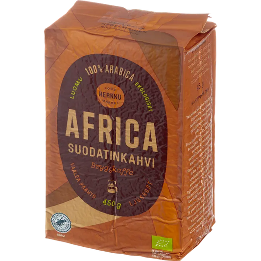 Herkku Luomu Africa Suodatinkahvi 450 g vaalea paahto｜Herkku 有机非洲滤滤咖啡 450 克 浅度烘焙