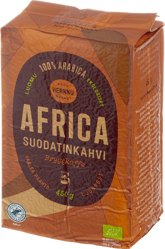 Herkku Luomu Africa Suodatinkahvi 450 g vaalea paahto｜Herkku 有机非洲滤滤咖啡 450 克 浅度烘焙