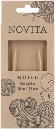 Novita 环形针40cm桦木 2.5 mm