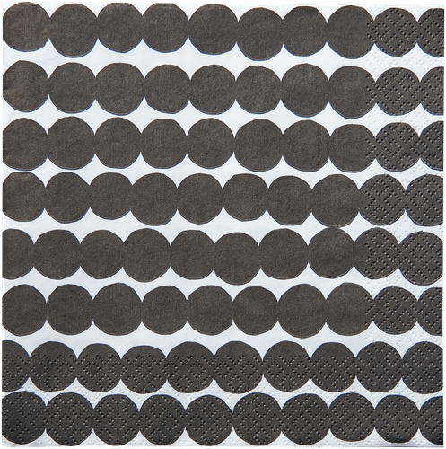 Marimekko Räsymatto mustavalkoinen lautasliina 20kpl/24cm