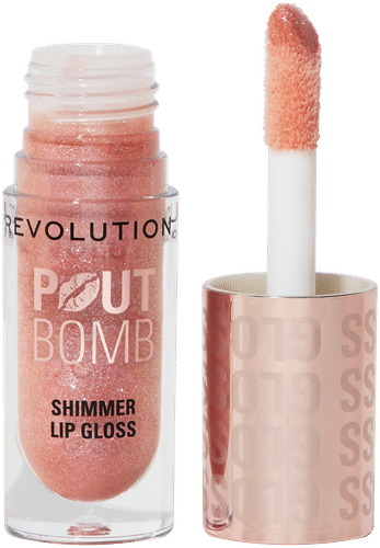 Makeup Revolution Revolution pout bomb shimmer 唇彩 4.6ml 微光裸色｜Revolution pout bomb shimmer huulikiilto 4,6ml glimmer nude