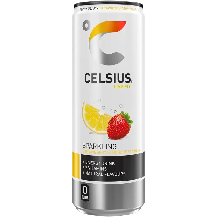 CELSIUS Strawberry Lemonade energiajuoma 355 ml｜Celsius 草莓柠檬水能量饮料 355 ml