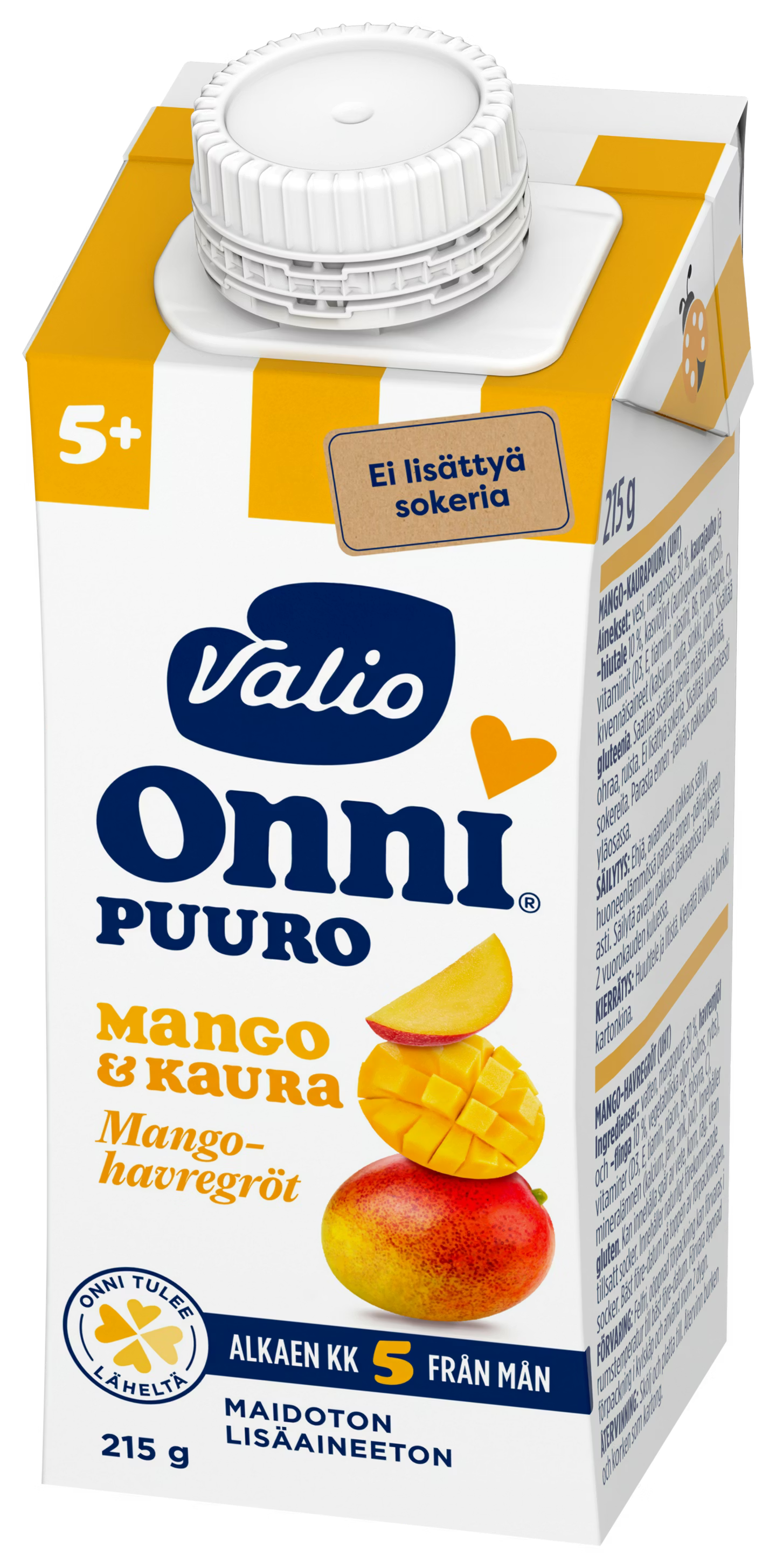 Valio Onni 芒果燕麦婴幼儿辅食粥 215克 5个月（超高温灭菌）