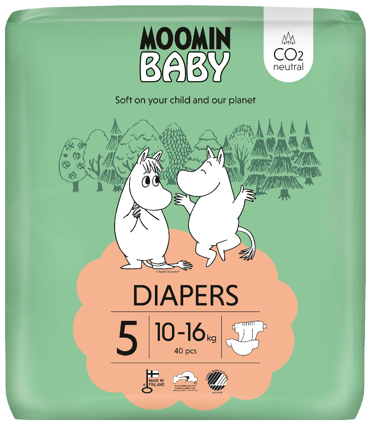 Moomin 姆明婴儿尿布 S5 10-16公斤 40片装