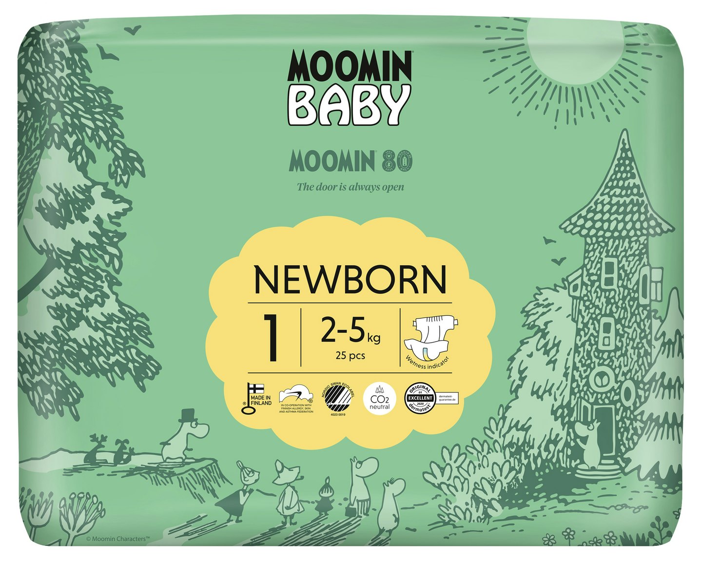 Moomin 姆明新生儿尿布 S1 2-5公斤 25片装