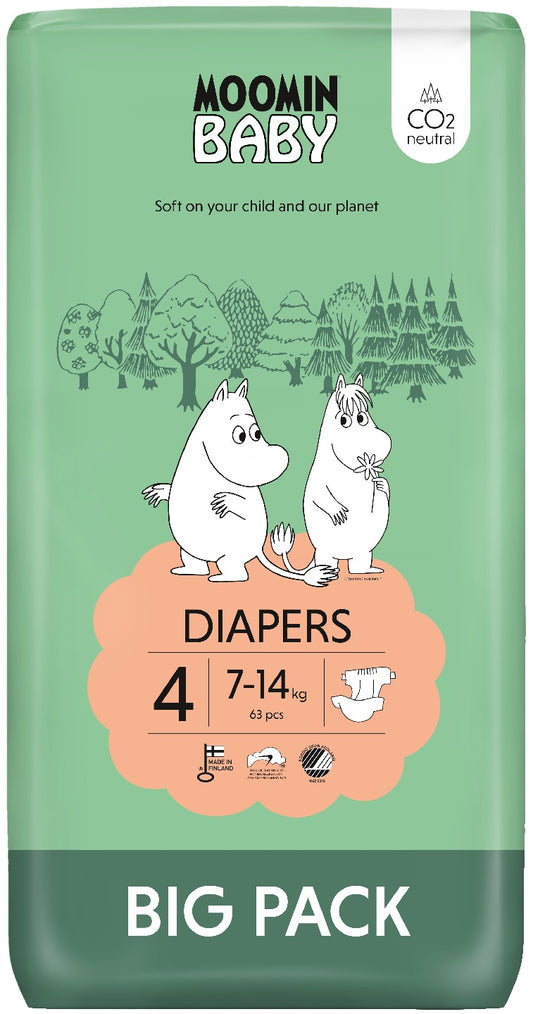 Moomin 姆明婴儿尿布 S4 7-14公斤 63片大包装