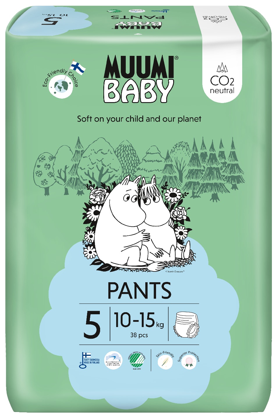 Moomin 姆明婴儿纸尿裤 S5 10-15 公斤 38片装