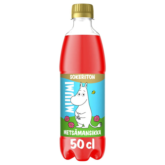 Moomin 姆明系列汽水森林草莓味无糖软饮 0.5升