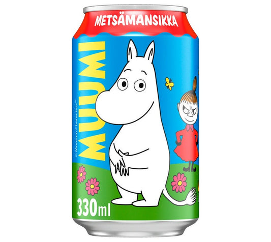 Moomin 姆明系列汽水森林草莓味软饮汽水 0.33升