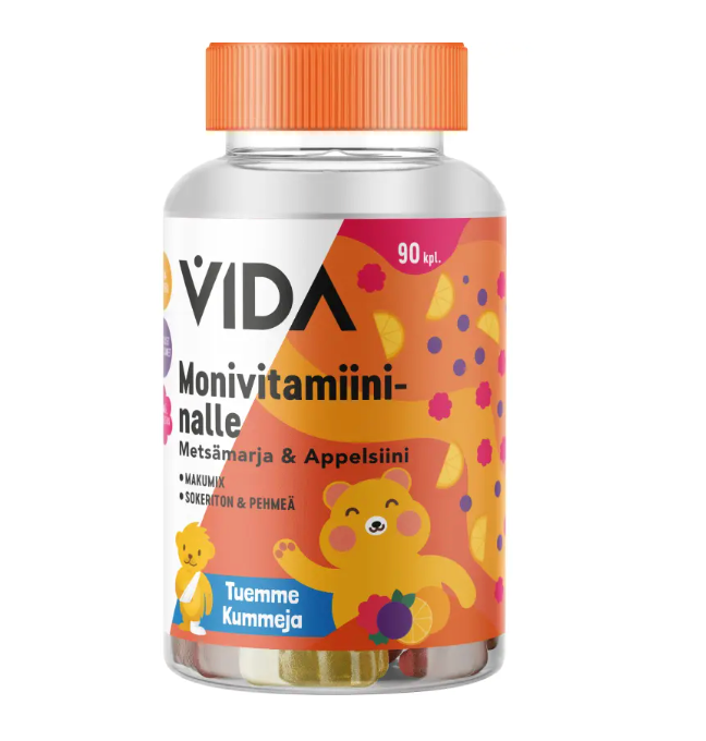 Vida儿童多维软糖莓果橙子味 90粒