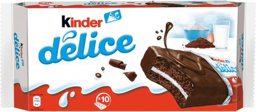 Kinder Délice suklaakakkupala maitoisalla täytteellä 390g (10kpl)｜Kinder Délice 巧克力蛋糕块 奶香夹心 390g（10块）
