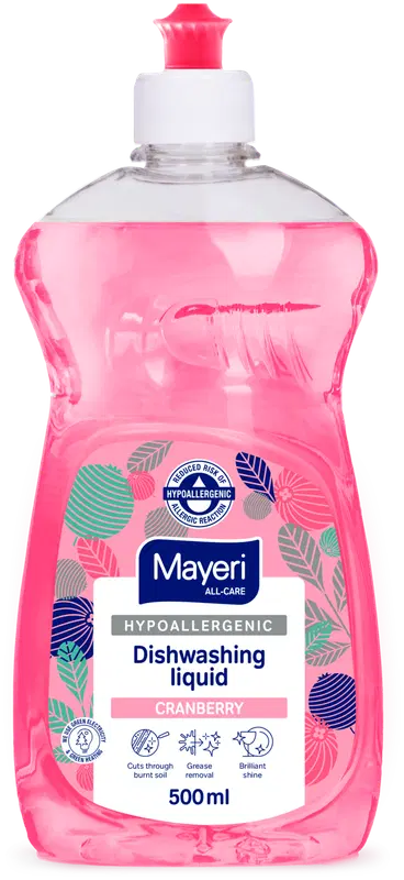 Mayeri 全效护理低敏洗碗液 蔓越莓 500ml｜Mayeri All-Care Hypoallergenic astianpesuaine Cranberry 500ml