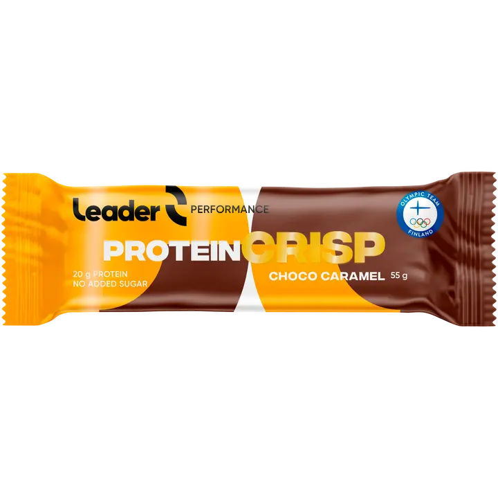 Leader Performance Protein Crisp Choco Caramel proteiinipatukka 55 g-Leader Performance 蛋白质脆巧克力焦糖蛋白棒 55 g