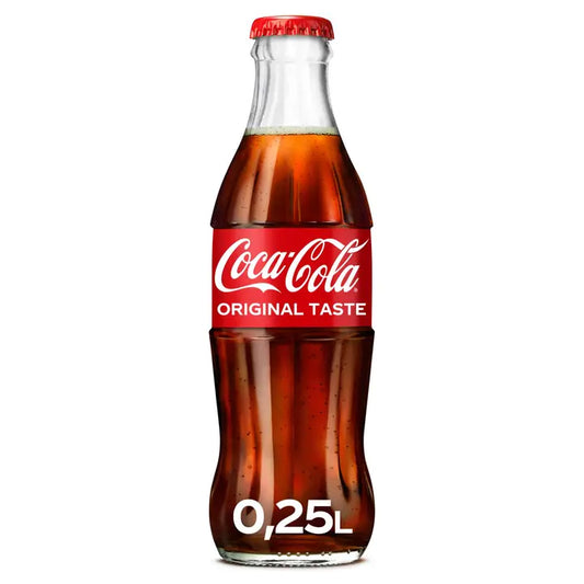 Coca-Cola Original virvoitusjuoma lasipullo 0,25 L｜Coca-Cola 原装软饮料玻璃瓶 0,25 L