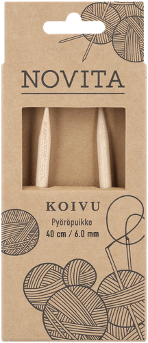 Novita 环形针 桦木 40厘米 6 mm