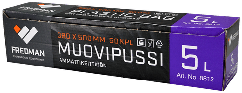 Fredman 5l muovipussi 50kpl 12rll/ltk