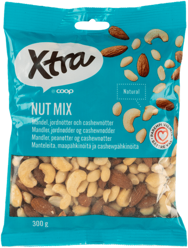 Xtra 杏仁、去皮花生和腰果 300 g