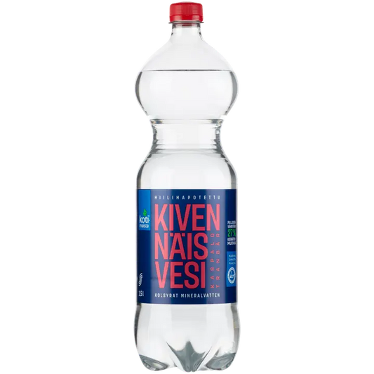 Kotimaista Kivennäisvesi karpalo kevyesti hiilihapotettu1,5l｜Kotimaista 蔓越莓淡碳酸矿泉水 1.5l