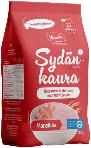 Hirvelän 心形草莓燕麦 450 g