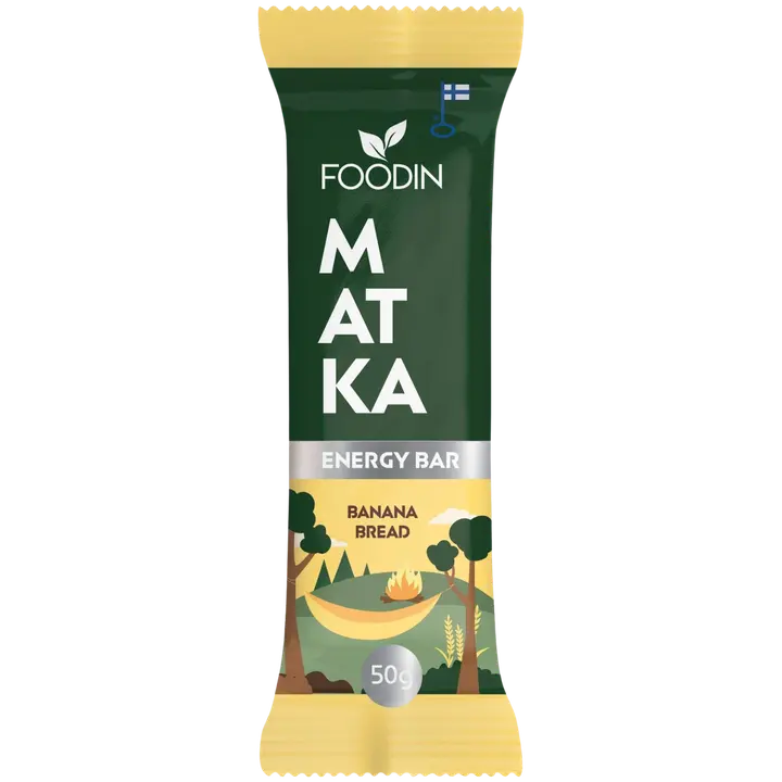 Foodin MATKA Energy Bar, Banana Bread, 50g-Foodin MATKA 能量棒、香蕉面包、 50g