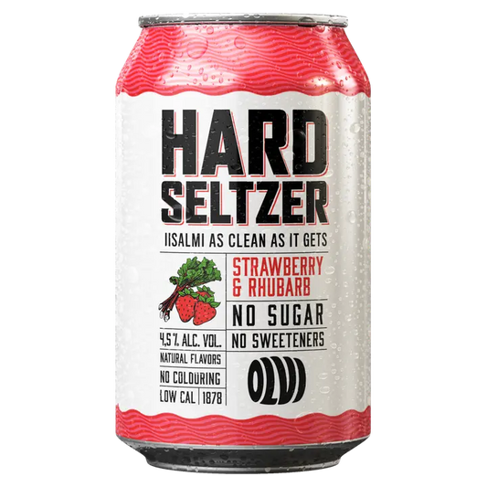 OLVI Hard Seltzer Strawberry & Rhubarb 4,5% 0,33 l tlk｜OLVI Hard Seltzer 草莓和大黄 4.5% 0.33 l tlk