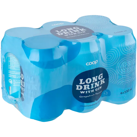 6 x Coop Grapefruit long drink 5,5% 0,33 l tlk｜Coop 6 x Coop 葡萄柚长饮 5.5% 0.33 l tlk