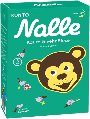 Nalle 750g kuntokaura täysjyväkaurahiutale ja vehnälese｜Nalle 750克健身燕麦全麦燕麦片和小麦麸