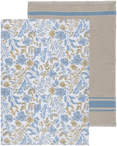 House 厨房毛巾 Florals 50x70厘米 浅蓝色 2 kpl