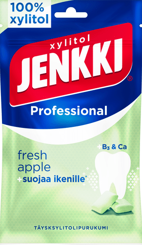Jenkki Professional Fresh Apple全木糖醇口香糖 80g｜Jenkki Professional Fresh Apple täysksylitolipurukumi 80g