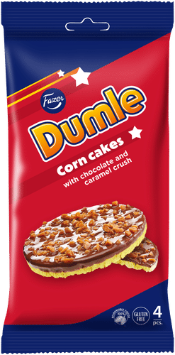 Fazer Dumle maissikakku 4 kpl 66g｜Fazer Dumle玉米蛋糕4块装 66g