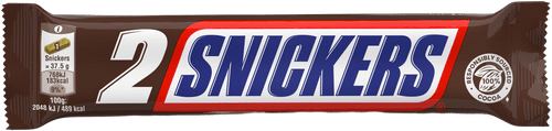 Snickers 2条装巧克力棒 75g