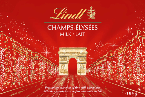 Lindt CHAMPS ELYSÉES valikoima hienoja maitosuklaakonvehteja 184g