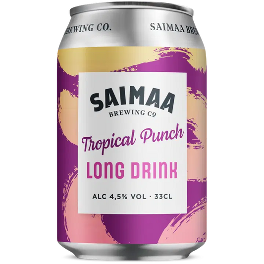 Saimaa Long Drink Tropical punch 4,5% 0,33l tölkki｜Saimaa Long Drink 热带潘趣饮品 4.5% 0.33l 罐装