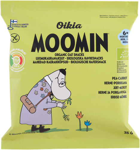 Oikia Moomin 有机燕麦脆粒 豌豆胡萝卜 35g