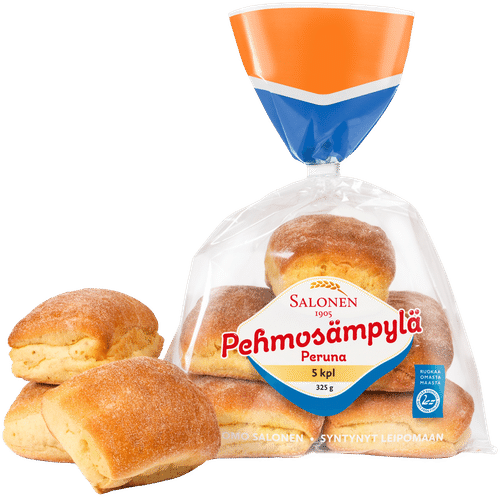 Leipomo Salonen Pehmosämpylä peruna 5/325 g Vehnä-perunasämpylä｜Perheleipuri Salonen 萨洛宁面包坊 土豆软餐包 5/325克 小麦土豆餐包