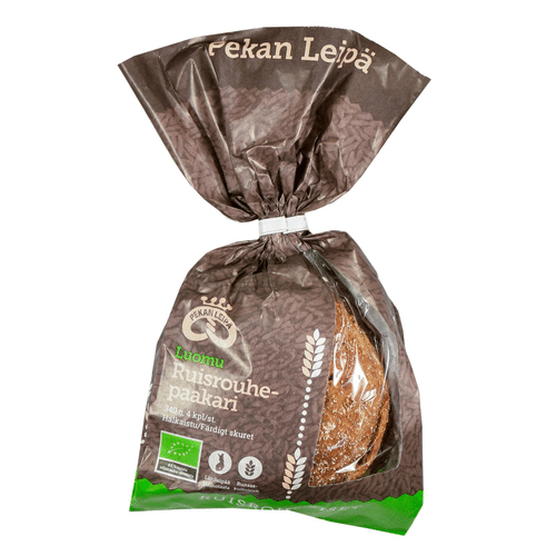 Pekan Leipä Luomu Ruisrouhepaakari halkaistu 4kpl｜Pekan Leipä 有机黑麦粗面包切开 4kpl