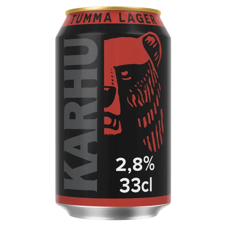 Karhu Tumma Lager olut 2,8 til-% tölkki 0,33 L｜Karhu 黑饮料 2.8 vol% 罐装 0,33 L