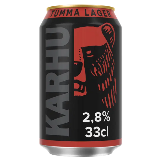 Karhu Tumma Lager olut 2,8 til-% tölkki 0,33 L｜Karhu 黑饮料 2.8 vol% 罐装 0,33 L