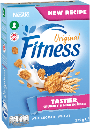 Nestlé Fitness Original 375g rapeita hiutaleita täysjyvävehnästä, riisistä ja kaurasta｜Fitness 雀巢 Fitness Original 375克 全麦燕麦米脆片
