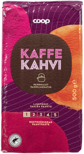 Coop kahvi vaalea paahto pannujauhatus 500 g｜Coop 浅烘焙咖啡 平底锅研磨 500 g
